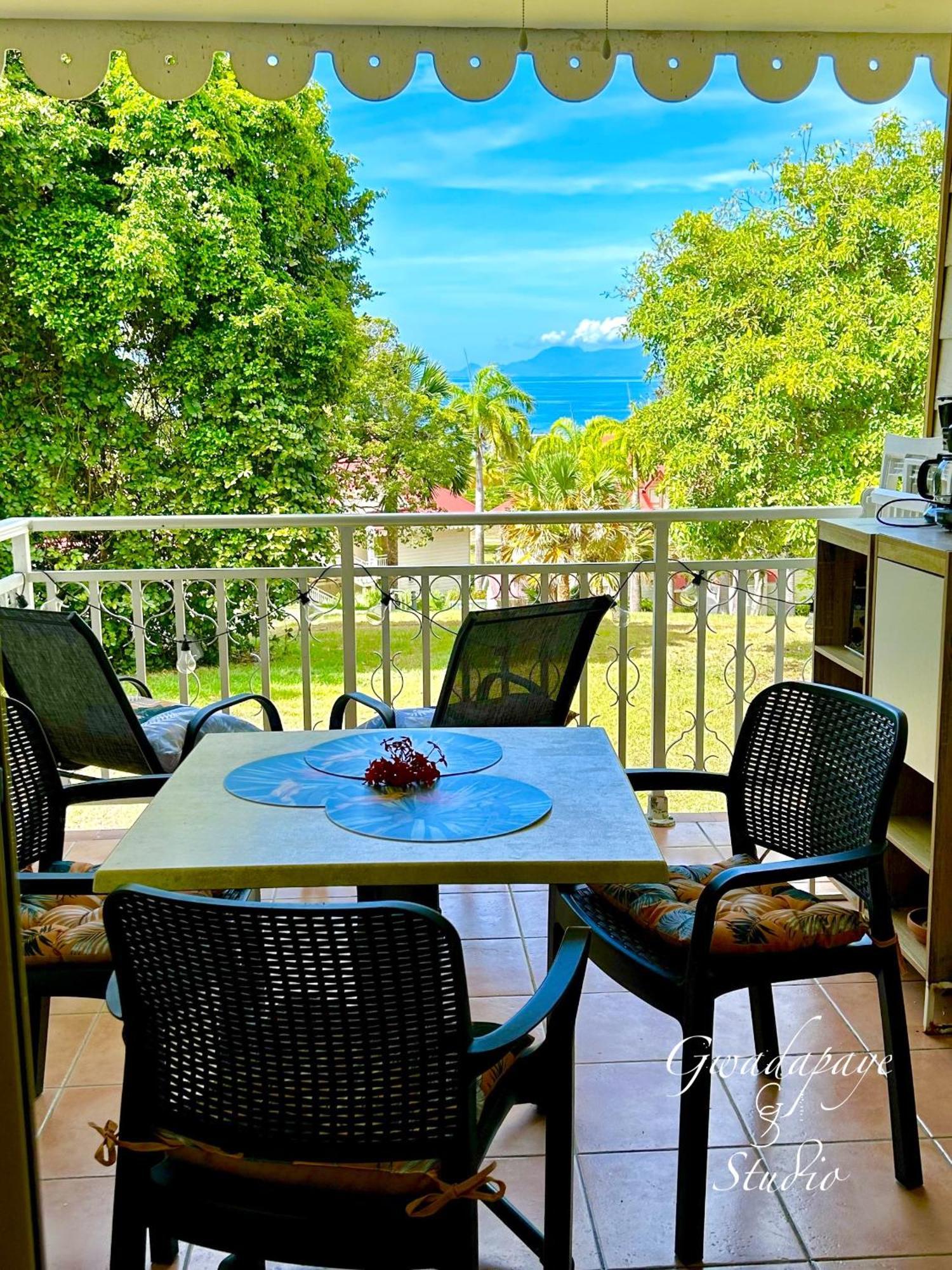 Vue Exclusive Mer Et Volcan, Village Vacances Avec Plage Et Piscine, Les Gwadastudios Sainte-Anne  Kültér fotó