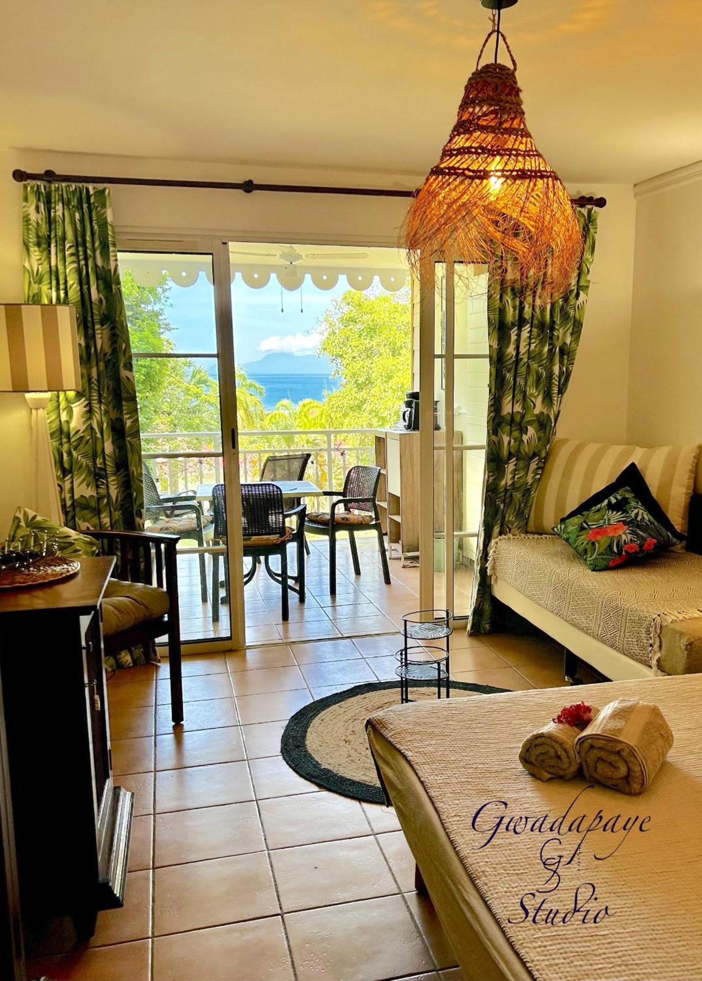 Vue Exclusive Mer Et Volcan, Village Vacances Avec Plage Et Piscine, Les Gwadastudios Sainte-Anne  Kültér fotó