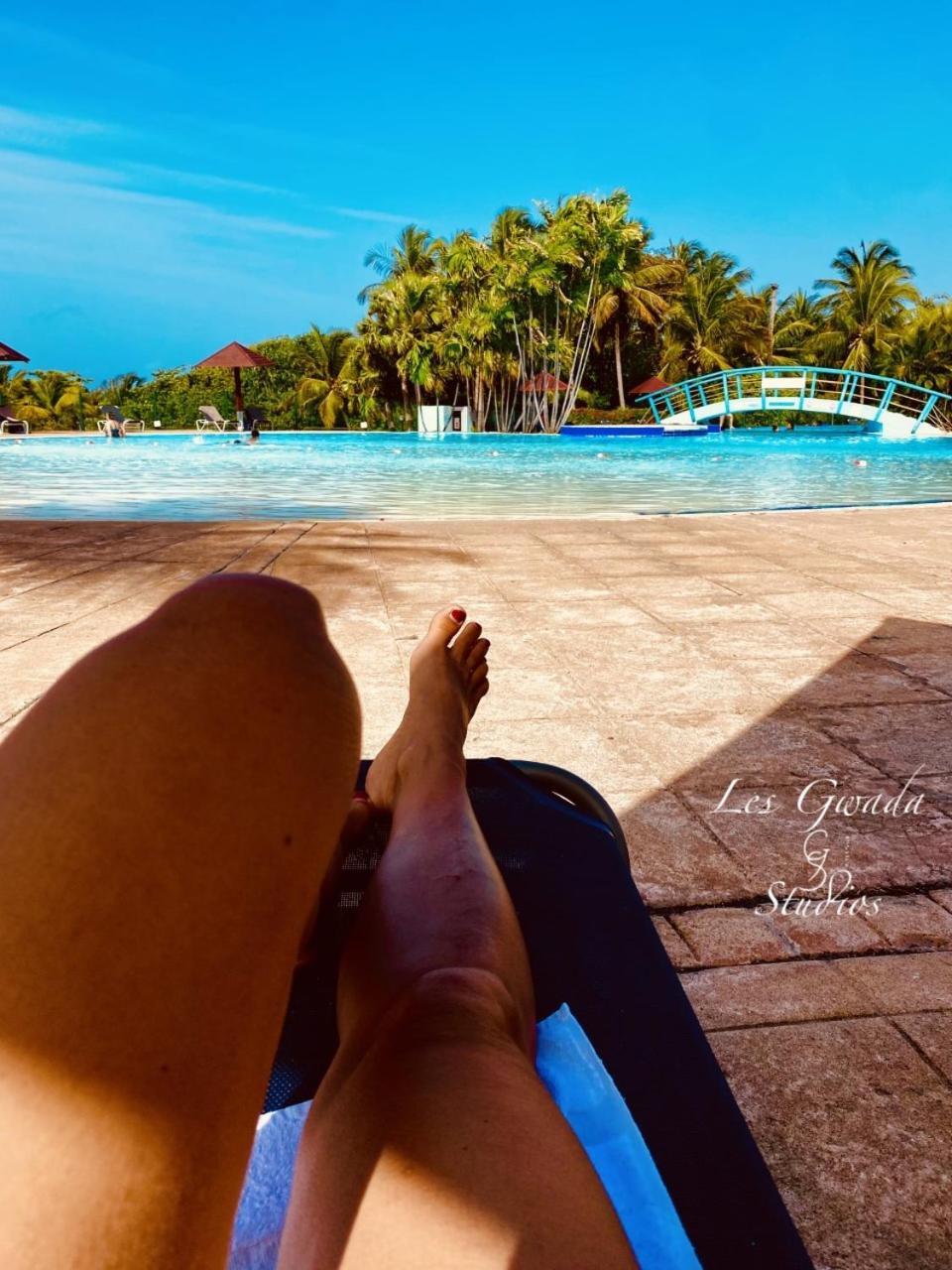 Vue Exclusive Mer Et Volcan, Village Vacances Avec Plage Et Piscine, Les Gwadastudios Sainte-Anne  Kültér fotó